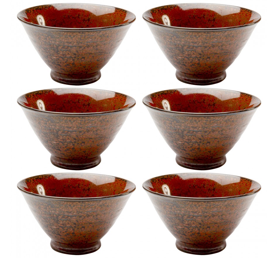 Bowl Ari red Ø11cm (6/set) Kare Design