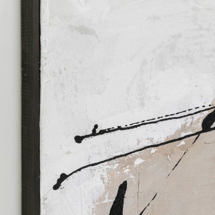 Schilderij Frame Dust 100x100cm grijs Kare Design