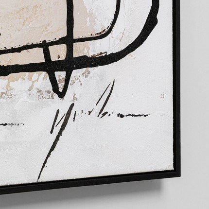 Schilderij Frame Dust 100x100cm grijs Kare Design