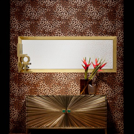 Spiegel Love 3D 40x110cm goud Kare Design