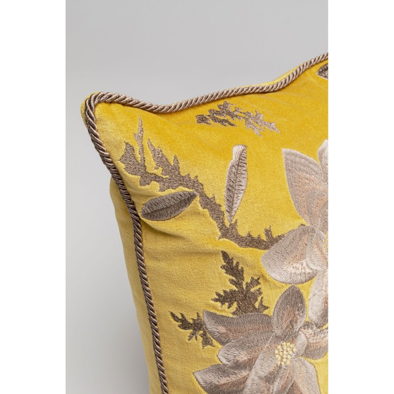 Coussin Lovely Flowers jaune 60x40cm