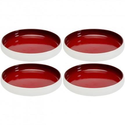 Plate Deep Colorino red Ø21cm (4/set) Kare Design
