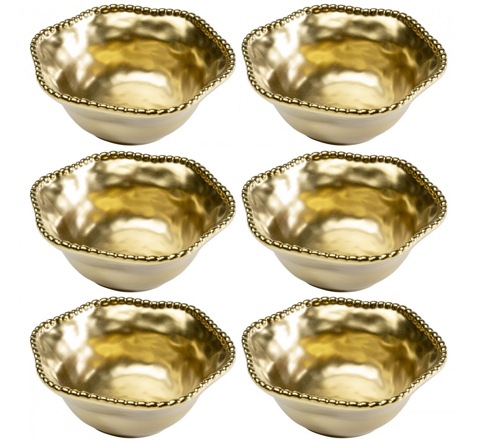 Kommen Bell goud Ø16cm (6/Set) Kare Design