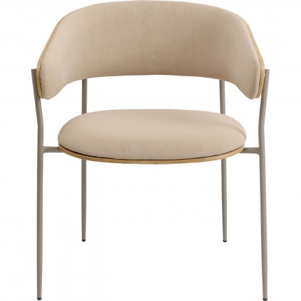 Chair with armrests Cindy oak Kare Design