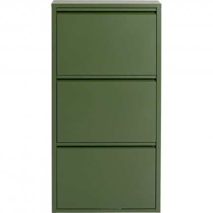 Schoenenkast Caruso olijf 3 laden Kare Design