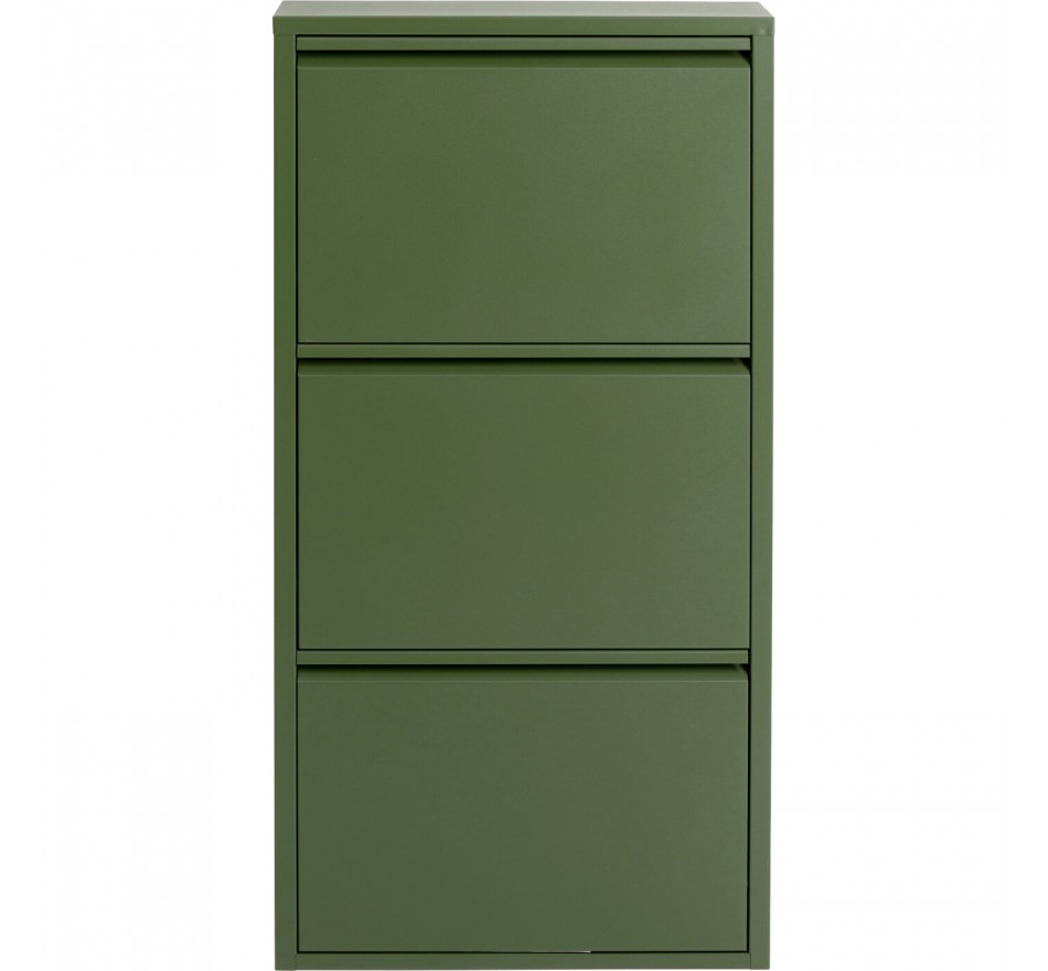 Schoenenkast Caruso olijf 3 laden Kare Design