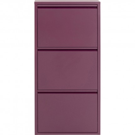 Schoenenkast Caruso paars 3 laden Kare Design
