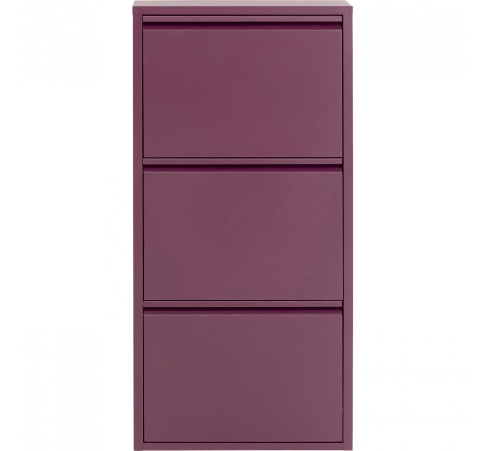 Schoenenkast Caruso paars 3 laden Kare Design