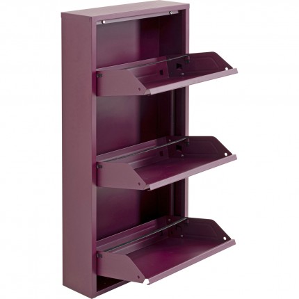 Shoe Container Caruso purple 3 drawers Kare Design