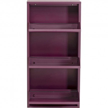 Schoenenkast Caruso paars 3 laden Kare Design