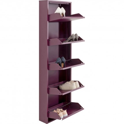 Shoe Container Caruso purple 5 drawers Kare Design