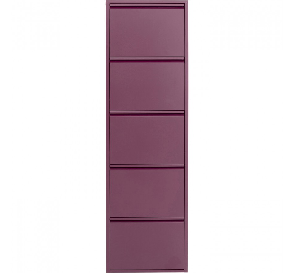 Shoe Container Caruso purple 5 drawers Kare Design