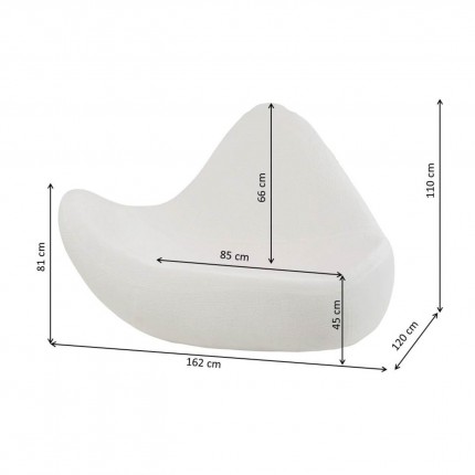 Armchair Glow Wave yellow Kare Design