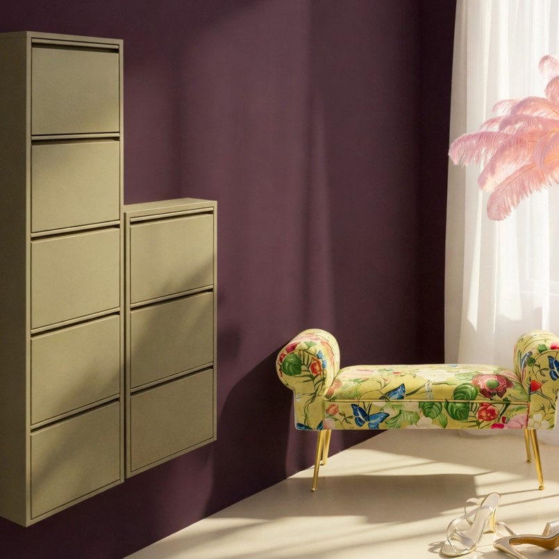 Shoe Container Caruso khaki 3 drawers Kare Design