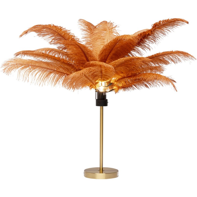 Red feather table lamp - Kare Design
