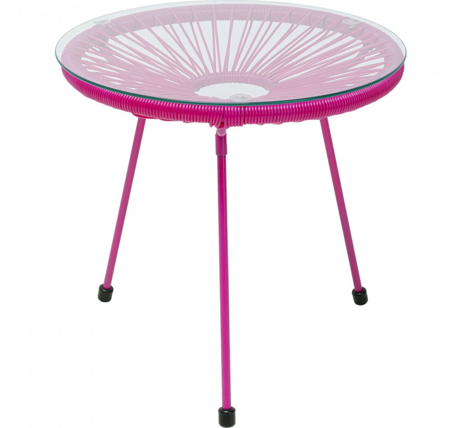 Outdoor Side Table Acapulco Mono pink Kare Design