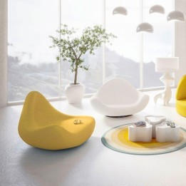 Fauteuil Glow Wave XL geel Kare Design