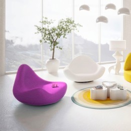 Armchair Glow Wave XL purple Kare Design