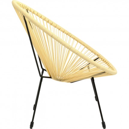 Tuinfauteuil Acapulco pastel geel Kare Design