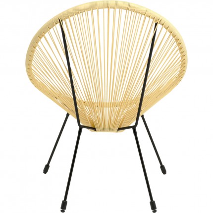 Outdoor Armchair Acapulco butter yellow Kare Design