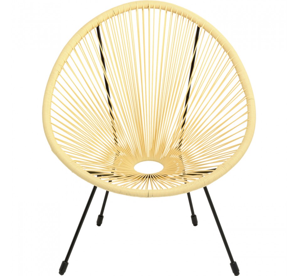 Tuinfauteuil Acapulco pastel geel Kare Design
