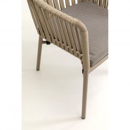Outdoor Chair with armrests Santanyi beige Kare Design