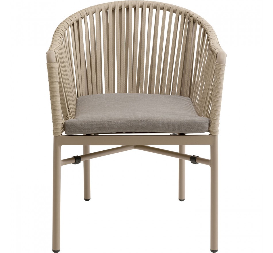 Outdoor Chair with armrests Santanyi beige Kare Design