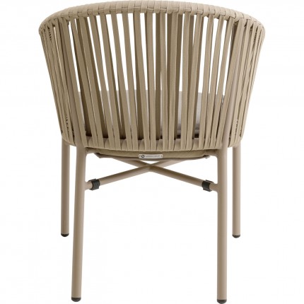 Outdoor Chair with armrests Santanyi beige Kare Design