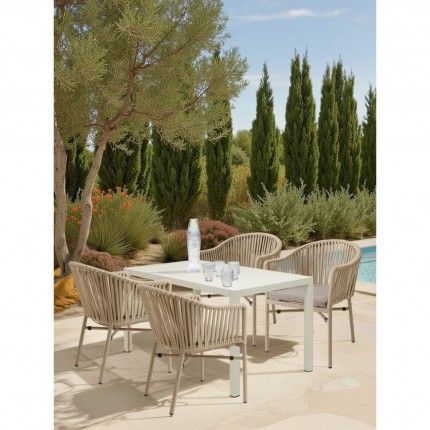 Outdoor Chair with armrests Santanyi beige Kare Design