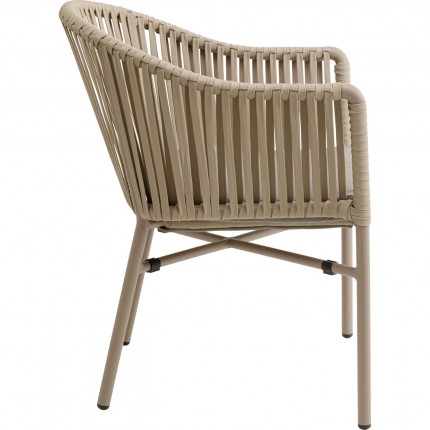 Tuinstoel met armleuningen Santanyi beige Kare Design