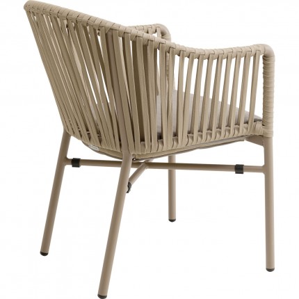 Tuinstoel met armleuningen Santanyi beige Kare Design