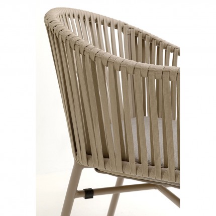 Outdoor Chair with armrests Santanyi beige Kare Design