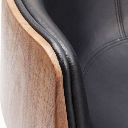 Draaibare Bureaustoel Club Walnoot Kare Design