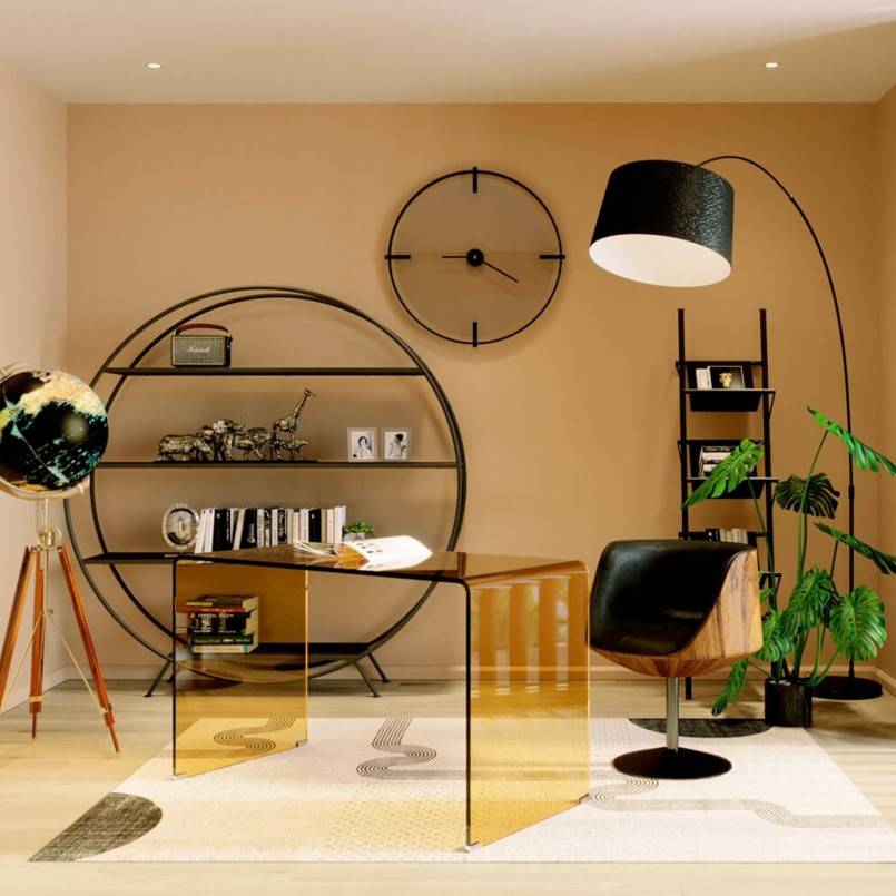 Fauteuil pivotant rétro - Club 54 Soft noyer - Kare Design