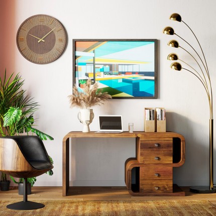 Draaibare Bureaustoel Club Walnoot Kare Design