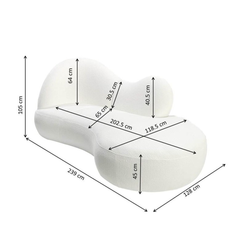 Recamiere Cloud Nest 239cm white Kare Design