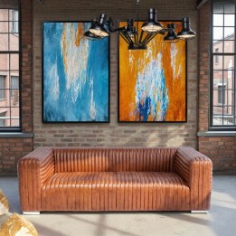 Schilderij Artistas 80x120cm oranje Kare Design