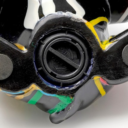 Money Box gold ferocious dog paint drips 26cm Kare Design