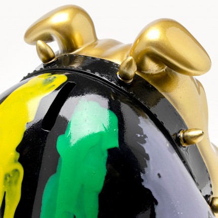 Money Box gold ferocious dog paint drips 26cm Kare Design