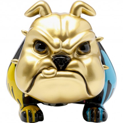 Spaarpot goud hond woest verfdruppels 26cm Kare Design