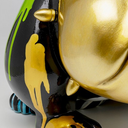 Deco gold ferocious dog paint drips XL Kare Design
