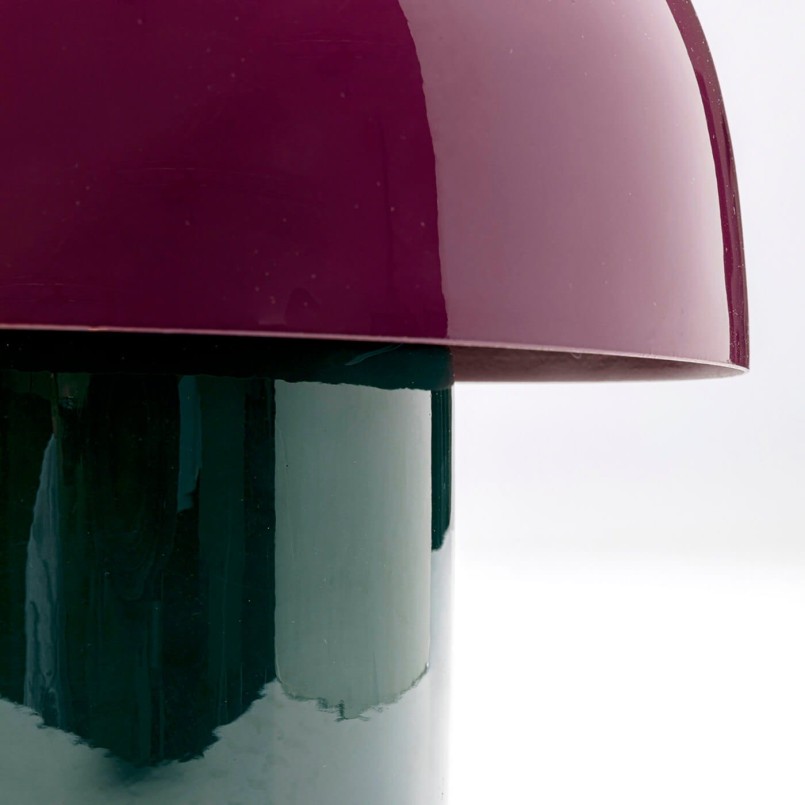 Paddenstoel lamp in paars en groen staal - Mushroom Duo - Kare Design