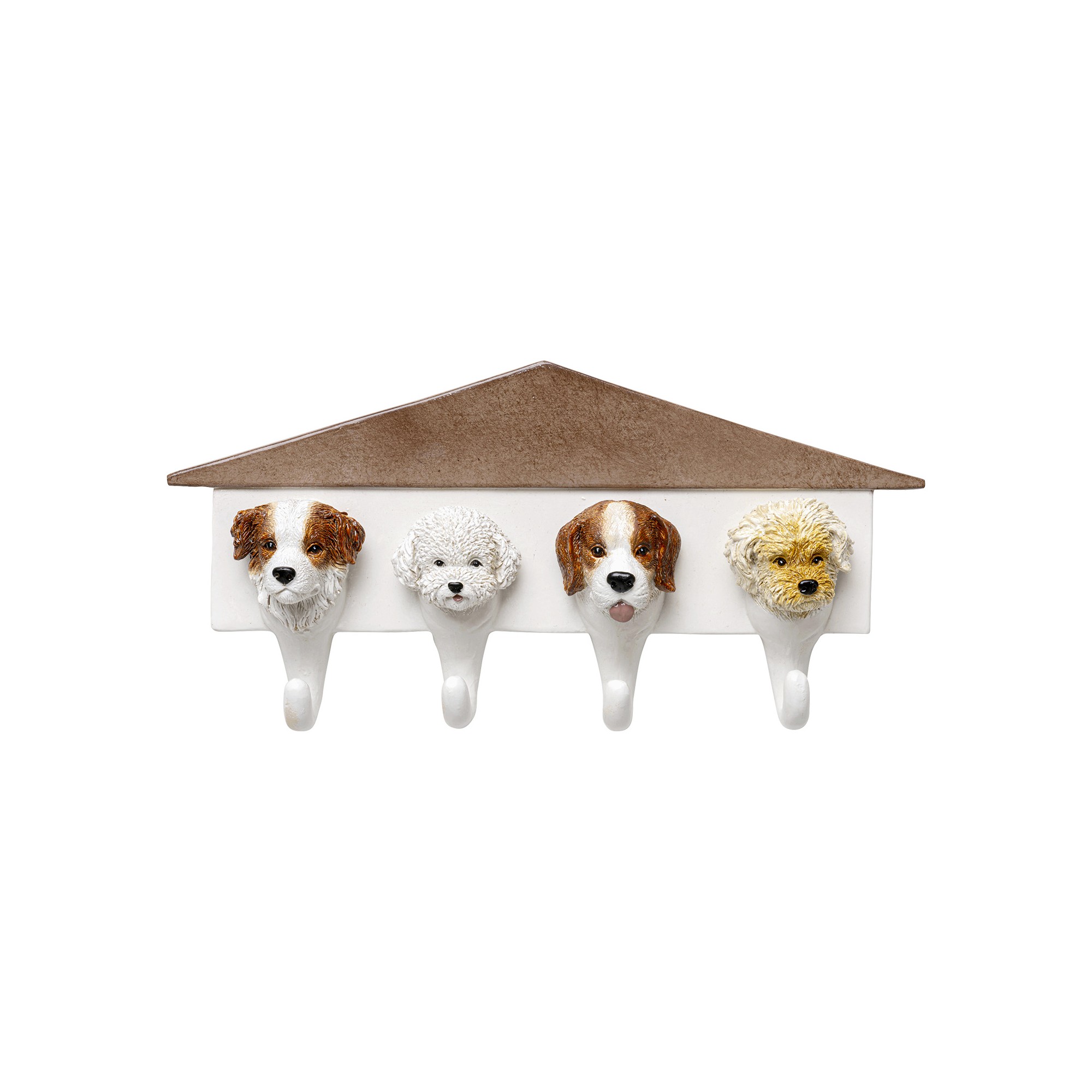 Wall Coat Rack dogs white 37cm Kare Design