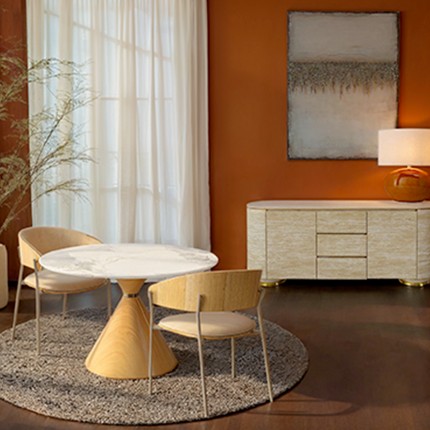 Stoel met armleuningen Cindy eik Kare Design