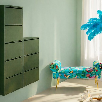 Schoenenkast Caruso olijf 5 laden Kare Design