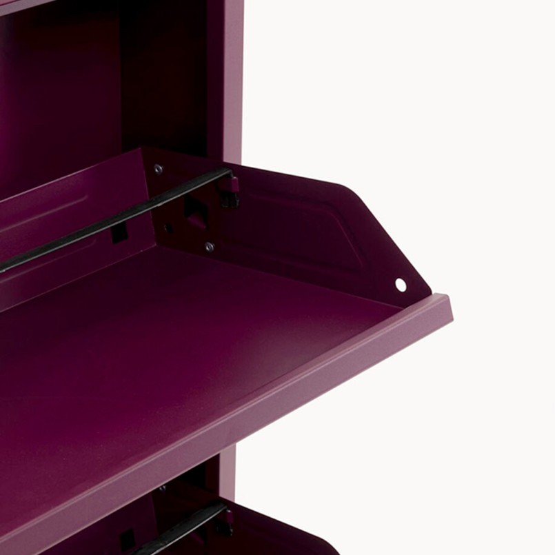 Schoenenkast Caruso paars 3 laden Kare Design
