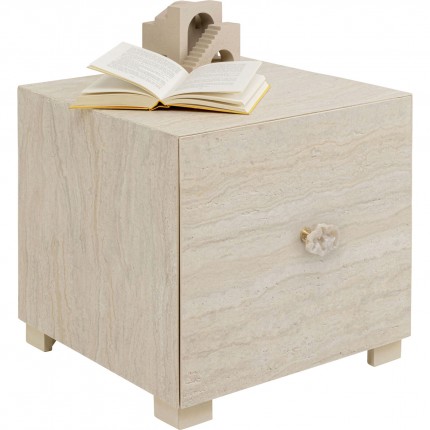 Nightstand Travertino 1 drawer Kare Design