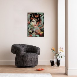 Glass Picture Lady Butterfly 55x75cm Kare Design