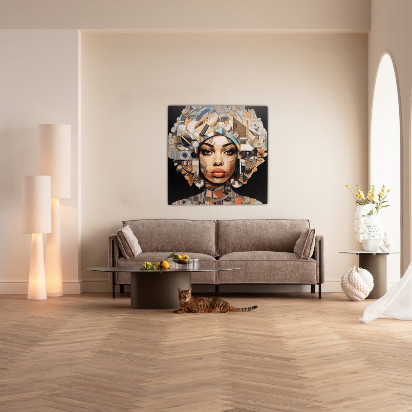 Wandfoto vrouw Art Geo 80x80cm Kare Design