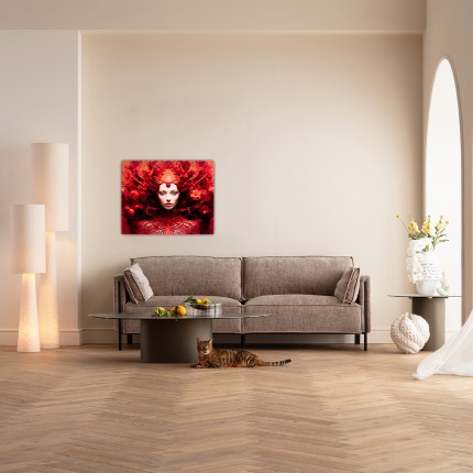 Glass Picture red muse 50x40cm Kare Design